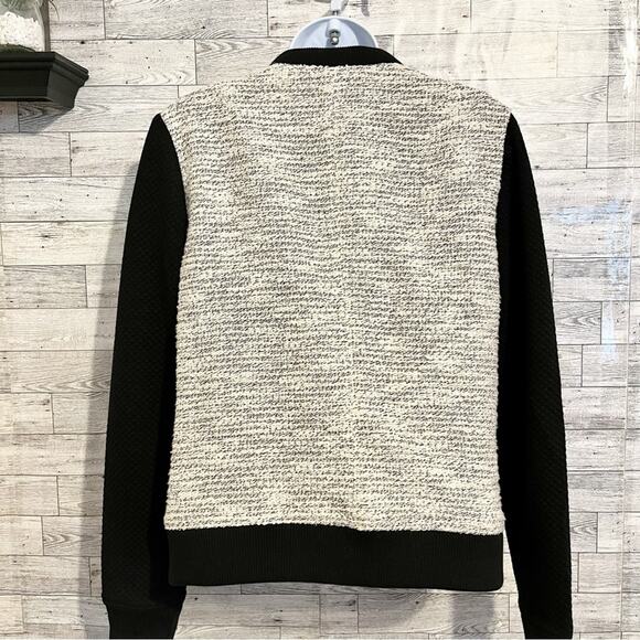 BANANA REPUBLIC FACTORY Baseball-Style Boucle Jacket, S - Picture 7 of 9